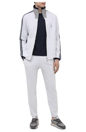 Мужской хлопковая толстовка BRUNELLO CUCINELLI серого цвета по цене 87700 руб., арт. M0T359156G | Фото 2 Мужской хлопковая толстовка BRUNELLO CUCINELLI серого цвета, арт. M0T359156G | Фото 2