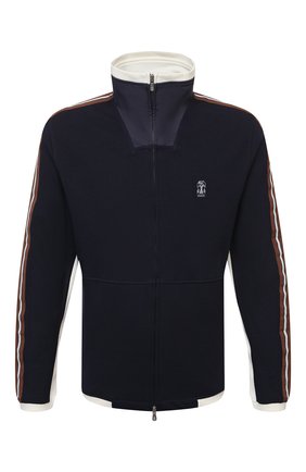 Мужской хлопковая толстовка BRUNELLO CUCINELLI синего цвета по цене 87700 руб., арт. M0T359156G | Фото 1 Мужской хлопковая толстовка BRUNELLO CUCINELLI синего цвета, арт. M0T359156G | Фото 1