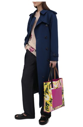 Женский хлопковый тренч BURBERRY темно-синего цвета по цене 155500 руб., арт. 8038294 | Фото 2 Женский хлопковый тренч BURBERRY темно-синего цвета, арт. 8038294 | Фото 2