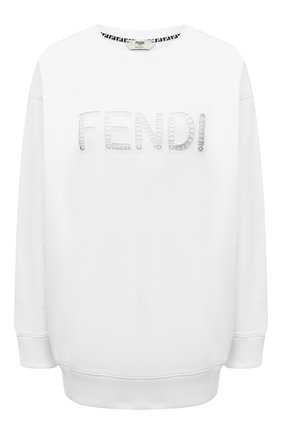 Женский хлопковый свитшот FENDI белого цвета по цене 82100 руб., арт. FS7248 AFLC | Фото 1 Женский хлопковый свитшот FENDI белого цвета, арт. FS7248 AFLC | Фото 1