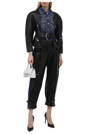 Женский кожаный жакет ALEXANDER MCQUEEN разноцветного цвета по цене 371000 руб., арт. 659801/Q5AF4 | Фото 2 Женский кожаный жакет ALEXANDER MCQUEEN разноцветного цвета, арт. 659801/Q5AF4 | Фото 2 (Женское Кросс-КТ: Замша и кожа, Жакет-одежда; Материал подклада: Шелк; Рукава: Длинные; Длина (для топов): Укороченные; Стили: Гламурный; Кросс-КТ: Деним; 1-2-бортные: Однобортные; Случай: Повседневный)