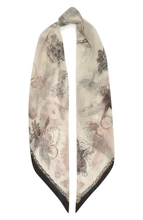 Женский шелковый платок ALEXANDER MCQUEEN серого цвета по цене 33950 руб., арт. 657761/3060Q | Фото 1 Женский шелковый платок ALEXANDER MCQUEEN серого цвета, арт. 657761/3060Q | Фото 1