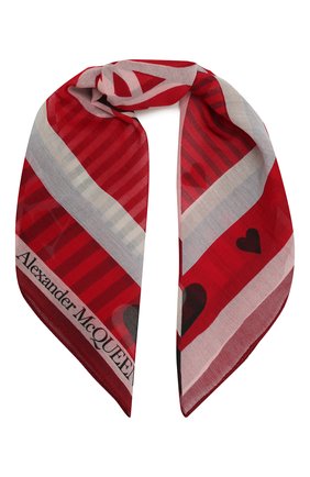 Женский хлопковый платок ALEXANDER MCQUEEN красного цвета по цене 9575 руб., арт. 657180/3624Q | Фото 1 Женский хлопковый платок ALEXANDER MCQUEEN красного цвета, арт. 657180/3624Q | Фото 1