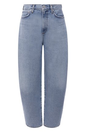Женские джинсы AGOLDE голубого цвета, арт. A158-1141 | Фото 1 (Силуэт Ж (брюки и джинсы): Широкие; Длина (брюки, джинсы): Стандартные; Материал внешний: Хлопок, Деним; Стили: Кэжуэл; Кросс-КТ: Деним)
