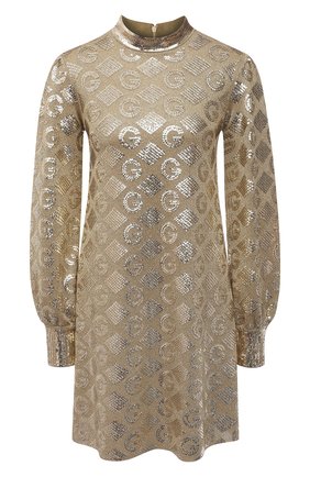 Женское платье с пайетками GUCCI золотого цвета по цене 299500 руб., арт. 649932/XKBRJ | Фото 1 Женское платье с пайетками GUCCI золотого цвета, арт. 649932/XKBRJ | Фото 1