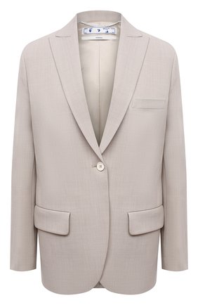 Женский жакет OFF-WHITE серого цвета по цене 135500 руб., арт. 0WEF064S21FAB002 | Фото 1 Женский жакет OFF-WHITE серого цвета, арт. 0WEF064S21FAB002 | Фото 1