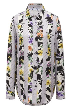 Женская рубашка из вискозы OFF-WHITE серого цвета по цене 78450 руб., арт. 0WGA096S21FAB004 | Фото 1 Женская рубашка из вискозы OFF-WHITE серого цвета, арт. 0WGA096S21FAB004 | Фото 1