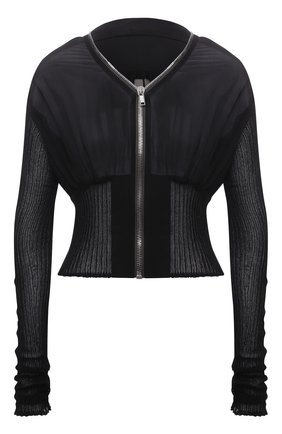 Женский шелковый жакет RICK OWENS черного цвета по цене 111000 руб., арт. RP21S3724/G | Фото 1 Женский шелковый жакет RICK OWENS черного цвета, арт. RP21S3724/G | Фото 1