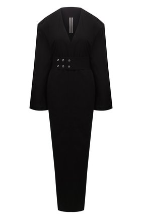 Женское хлопковое платье RICK OWENS черного цвета по цене 72000 руб., арт. RP21S3576/PJ | Фото 1 Женское хлопковое платье RICK OWENS черного цвета, арт. RP21S3576/PJ | Фото 1