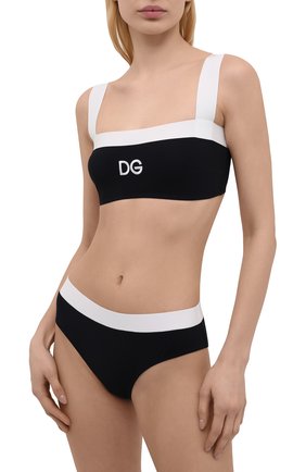 Женский раздельный купальник DOLCE & GABBANA черно-белого цвета по цене 47150 руб., арт. 08A88J/FUGA2 | Фото 2 Женский раздельный купальник DOLCE & GABBANA черно-белого цвета, арт. 08A88J/FUGA2 | Фото 2