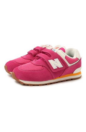 Детские кроссовки 574 vintage brights NEW BALANCE розового цвета по цене 5410 руб., арт. IV574HP2/M | Фото 1 Детские кроссовки 574 vintage brights NEW BALANCE розового цвета, арт. IV574HP2/M | Фото 1