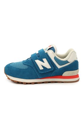 Детские кроссовки 574 vintage brights NEW BALANCE синего цвета по цене 6310 руб., арт. PV574HC2/M | Фото 2 Детские кроссовки 574 vintage brights NEW BALANCE синего цвета, арт. PV574HC2/M | Фото 2