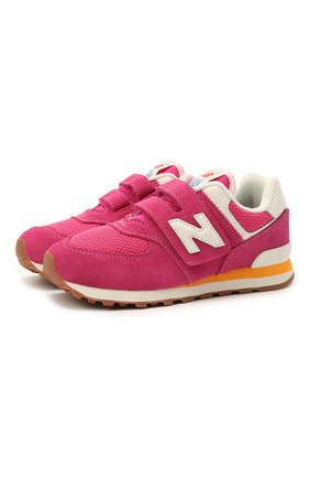 Детские кроссовки 574 vintage brights NEW BALANCE розового цвета по цене 6310 руб., арт. PV574HP2/M | Фото 1 Детские кроссовки 574 vintage brights NEW BALANCE розового цвета, арт. PV574HP2/M | Фото 1