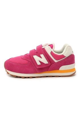 Детские кроссовки 574 vintage brights NEW BALANCE розового цвета по цене 6310 руб., арт. PV574HP2/M | Фото 2 Детские кроссовки 574 vintage brights NEW BALANCE розового цвета, арт. PV574HP2/M | Фото 2
