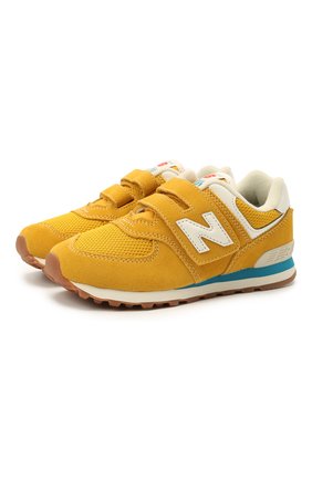 Детские кроссовки 574 vintage brights NEW BALANCE желтого цвета по цене 6310 руб., арт. PV574HB2/M | Фото 1 Детские кроссовки 574 vintage brights NEW BALANCE желтого цвета, арт. PV574HB2/M | Фото 1