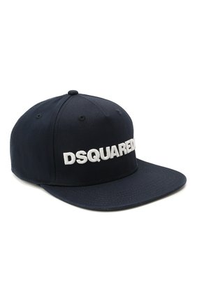 Детская хлопковая бейсболка DSQUARED2 темно-синего цвета по цене 10700 руб., арт. DQ03YM-D00YT | Фото 1 Детская хлопковая бейсболка DSQUARED2 темно-синего цвета, арт. DQ03YM-D00YT | Фото 1 (Материал: Хлопок, Текстиль; Региональные ограничения белый список (Axapta Mercury): RU)