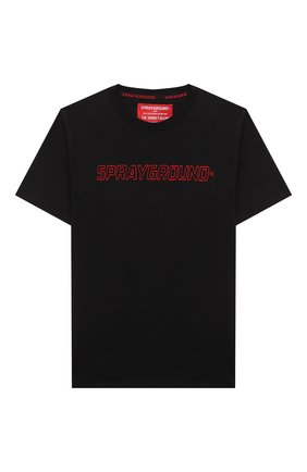 Детская хлопковая футболка SPRAYGROUND черного цвета по цене 6610 руб., арт. 21PESPY180 | Фото 1 Детская хлопковая футболка SPRAYGROUND черного цвета, арт. 21PESPY180 | Фото 1
