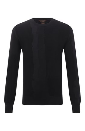 Мужской шерстяной джемпер ZEGNA COUTURE темно-синего цвета по цене 104000 руб., арт. CWM91/110 | Фото 1 Мужской шерстяной джемпер ZEGNA COUTURE темно-синего цвета, арт. CWM91/110 | Фото 1