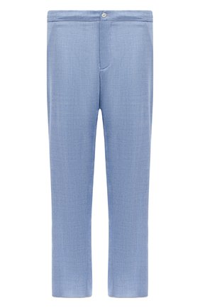 Мужские шерстяные брюки MARCO PESCAROLO голубого цвета, арт. CHIAIAM/4328 | Фото 1 (Длина (брюки, джинсы): Стандартные; Материал внешний: Шерсть; Big sizes: Big Sizes; Силуэт М (брюки): Чиносы; Случай: Повседневный; Стили: Кэжуэл)