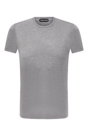 Мужская футболка из вискозы TOM FORD серого цвета по цене 27750 руб., арт. BW278/TFJ209 | Фото 1 Мужская футболка из вискозы TOM FORD серого цвета, арт. BW278/TFJ209 | Фото 1 (Рукава: Короткие; Длина (для топов): Стандартные; Материал внешний: Вискоза; Принт: Без принта; Стили: Кэжуэл)