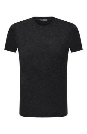Мужская футболка из вискозы TOM FORD темно-серого цвета по цене 27750 руб., арт. BW278/TFJ209 | Фото 1 Мужская футболка из вискозы TOM FORD темно-серого цвета, арт. BW278/TFJ209 | Фото 1 (Длина (для топов): Стандартные; Материал внешний: Вискоза; Рукава: Короткие; Принт: Без принта; Стили: Кэжуэл)