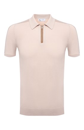 Мужское поло из хлопка и шелка IL BORGO CASHMERE светло-бежевого цвета по цене 52700 руб., арт. 56-1963-01G0 | Фото 1 Мужское поло из хлопка и шелка IL BORGO CASHMERE светло-бежевого цвета, арт. 56-1963-01G0 | Фото 1