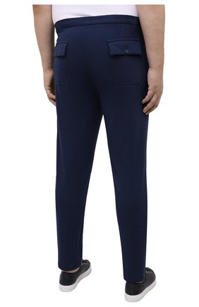 Мужские брюки из вискозы MARCO PESCAROLO синего цвета, арт. BAIA/4362 | Фото 4 (Big sizes: Big Sizes; Длина (брюки, джинсы): Стандартные; Случай: Повседневный; Материал внешний: Вискоза; Стили: Кэжуэл)