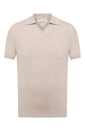 Мужское хлопковое поло BRUNELLO CUCINELLI бежевого цвета по цене 39950 руб., арт. M29800145 | Фото 1 Мужское хлопковое поло BRUNELLO CUCINELLI бежевого цвета, арт. M29800145 | Фото 1
