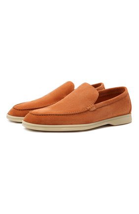Мужские замшевые лоферы summer walk LORO PIANA оранжевого цвета по цене 89950 руб., арт. FAE8124 | Фото 1 Мужские замшевые лоферы summer walk LORO PIANA оранжевого цвета, арт. FAE8124 | Фото 1 (Материал внутренний: Натуральная кожа; Мужское Кросс-КТ: Лоферы-обувь; Стили: Кэжуэл; Материал внешний: Замша, Кожа)