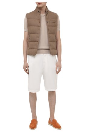 Мужские замшевые лоферы summer walk LORO PIANA оранжевого цвета по цене 89950 руб., арт. FAE8124 | Фото 2 Мужские замшевые лоферы summer walk LORO PIANA оранжевого цвета, арт. FAE8124 | Фото 2 (Материал внутренний: Натуральная кожа; Мужское Кросс-КТ: Лоферы-обувь; Стили: Кэжуэл; Материал внешний: Замша, Кожа)