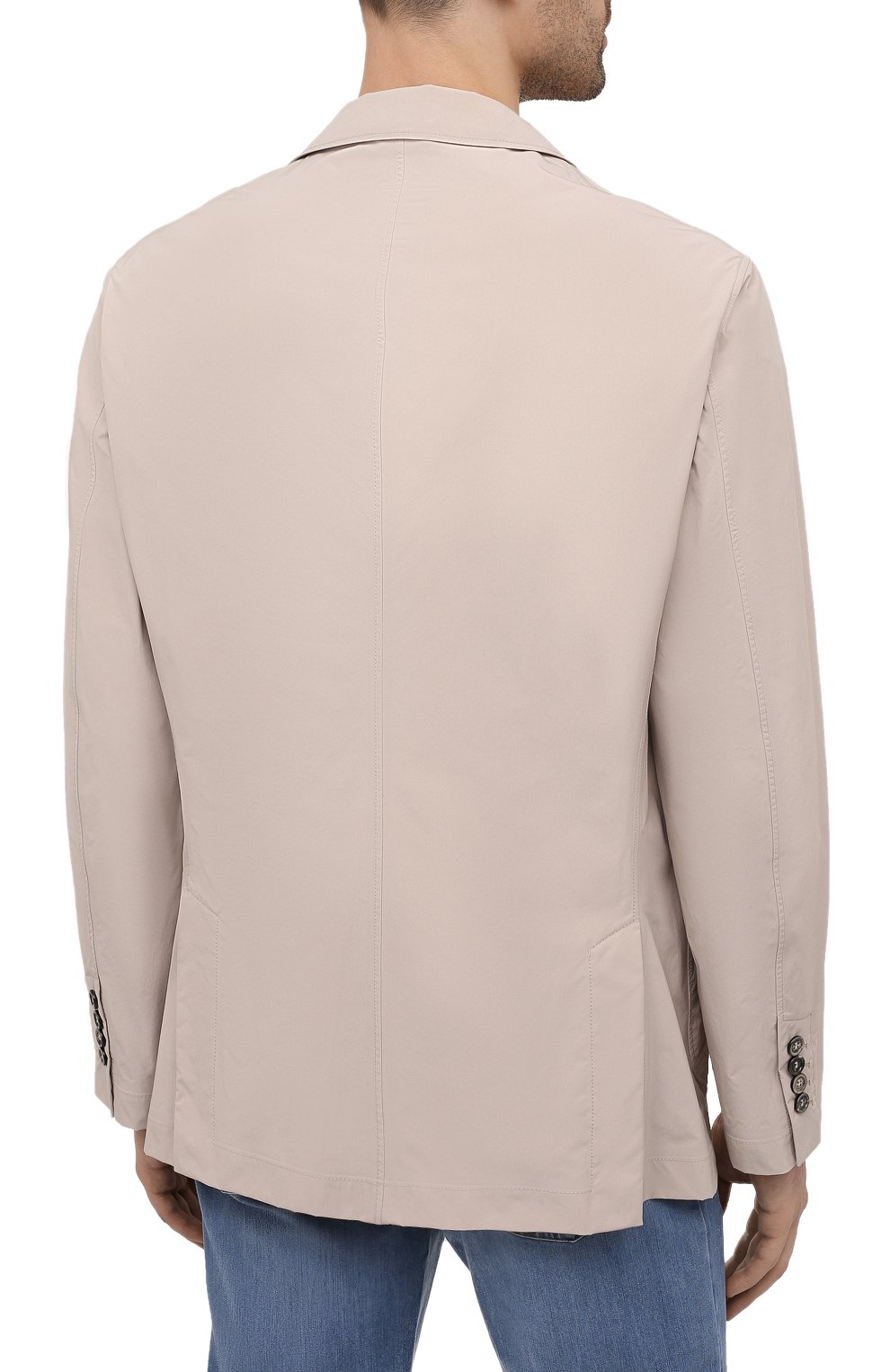 Мужская куртка BRUNELLO CUCINELLI светло-бежевого цвета, арт. MD4796165 | Фото 4 (Кросс-КТ: Куртка, Ветровка; Рукава: Длинные; Материал внешний: Синтетический материал; Региональные ограничения белый список (Axapta Mercury): RU; Длина (верхняя одежда): Короткие; Стили: Кэжуэл)