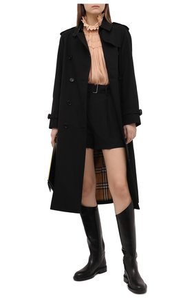Женский хлопковый тренч BURBERRY черного цвета по цене 158000 руб., арт. 8028015 | Фото 2 Женский хлопковый тренч BURBERRY черного цвета, арт. 8028015 | Фото 2