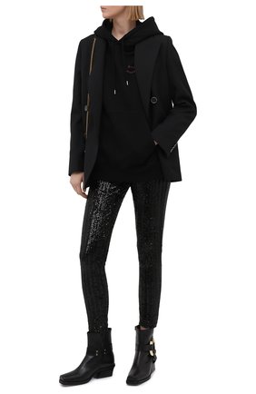 Женские брюки с пайетками ISABEL MARANT черного цвета по цене 54950 руб., арт. PA1923-21E030I/T0DIZ | Фото 2 Женские брюки с пайетками ISABEL MARANT черного цвета, арт. PA1923-21E030I/T0DIZ | Фото 2