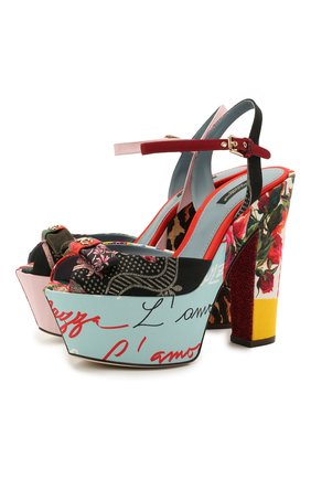 Женские текстильные босоножки bette DOLCE & GABBANA разноцветного цвета по цене 79950 руб., арт. CZ0256/A0659 | Фото 1 Женские текстильные босоножки bette DOLCE & GABBANA разноцветного цвета, арт. CZ0256/A0659 | Фото 1