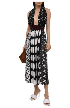 Женское шелковое платье DOLCE & GABBANA черно-белого цвета по цене 236500 руб., арт. F6M0NT/GDY60 | Фото 2 Женское шелковое платье DOLCE & GABBANA черно-белого цвета, арт. F6M0NT/GDY60 | Фото 2