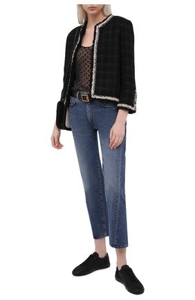 Женские кожаные кеды andy SAINT LAURENT черного цвета по цене 47750 руб., арт. 641952/16E10 | Фото 2 Женские кожаные кеды andy SAINT LAURENT черного цвета, арт. 641952/16E10 | Фото 2