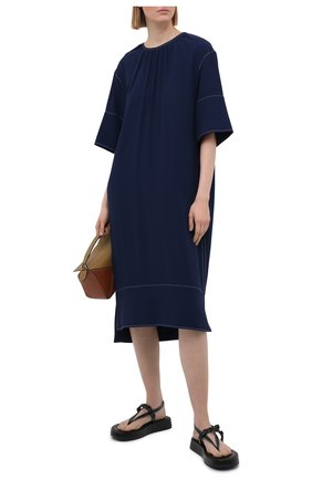 Женское платье из вискозы MARNI темно-синего цвета по цене 99350 руб., арт. ABMA0441A0/TV285 | Фото 2 Женское платье из вискозы MARNI темно-синего цвета, арт. ABMA0441A0/TV285 | Фото 2