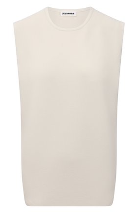 Женский топ из вискозы JIL SANDER светло-бежевого цвета по цене 95050 руб., арт. JSWS754315-WSY39148 | Фото 1 Женский топ из вискозы JIL SANDER светло-бежевого цвета, арт. JSWS754315-WSY39148 | Фото 1