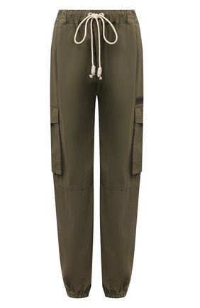 Женские хлопковые джоггеры PALM ANGELS хаки цвета по цене 69400 руб., арт. PWCF001S21FAB0015656 | Фото 1 Женские хлопковые джоггеры PALM ANGELS хаки цвета, арт. PWCF001S21FAB0015656 | Фото 1