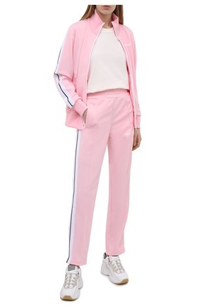 Женские брюки PALM ANGELS светло-розового цвета по цене 32550 руб., арт. PWCA035S21FAB0013001 | Фото 2 Женские брюки PALM ANGELS светло-розового цвета, арт. PWCA035S21FAB0013001 | Фото 2