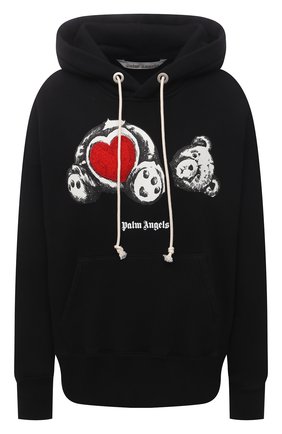 Женский хлопковое худи PALM ANGELS черного цвета по цене 65150 руб., арт. PWBB023S21FLE0031001 | Фото 1 Женский хлопковое худи PALM ANGELS черного цвета, арт. PWBB023S21FLE0031001 | Фото 1