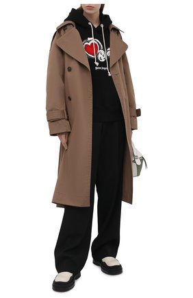 Женский хлопковое худи PALM ANGELS черного цвета по цене 65150 руб., арт. PWBB023S21FLE0031001 | Фото 2 Женский хлопковое худи PALM ANGELS черного цвета, арт. PWBB023S21FLE0031001 | Фото 2