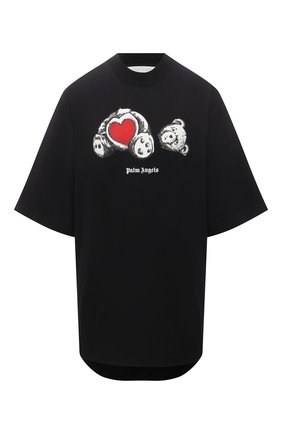 Женская хлопковая футболка PALM ANGELS черного цвета по цене 24050 руб., арт. PWAA017S21JER0011001 | Фото 1 Женская хлопковая футболка PALM ANGELS черного цвета, арт. PWAA017S21JER0011001 | Фото 1