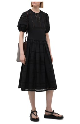 Женская хлопковая юбка REDVALENTINO черного цвета по цене 68150 руб., арт. VR0RA01J/5T0 | Фото 2 Женская хлопковая юбка REDVALENTINO черного цвета, арт. VR0RA01J/5T0 | Фото 2