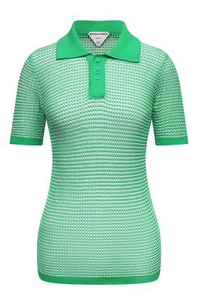 Женское поло BOTTEGA VENETA зеленого цвета по цене 79550 руб., арт. 659484/V0R50 | Фото 1 Женское поло BOTTEGA VENETA зеленого цвета, арт. 659484/V0R50 | Фото 1