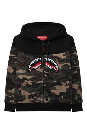 Детский хлопковая толстовка SPRAYGROUND хаки цвета по цене 16600 руб., арт. 21PESPY187 | Фото 1 Детский хлопковая толстовка SPRAYGROUND хаки цвета, арт. 21PESPY187 | Фото 1