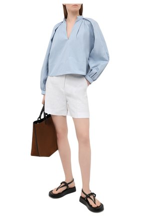 Женские льняные шорты LORO PIANA белого цвета по цене 68750 руб., арт. FAL5943 | Фото 2 Женские льняные шорты LORO PIANA белого цвета, арт. FAL5943 | Фото 2