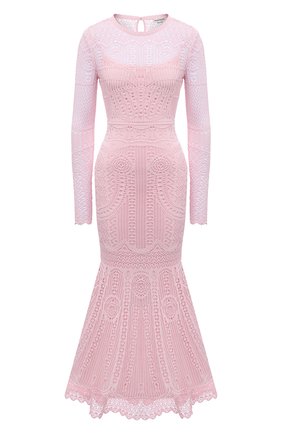 Женское платье ALEXANDER MCQUEEN розового цвета по цене 209500 руб., арт. 650280/Q1ASF | Фото 1 Женское платье ALEXANDER MCQUEEN розового цвета, арт. 650280/Q1ASF | Фото 1