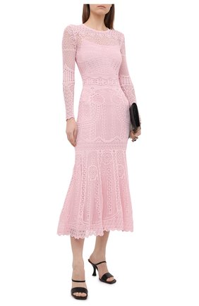 Женское платье ALEXANDER MCQUEEN розового цвета по цене 209500 руб., арт. 650280/Q1ASF | Фото 2 Женское платье ALEXANDER MCQUEEN розового цвета, арт. 650280/Q1ASF | Фото 2
