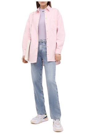 Женская лонгслив OFF-WHITE сиреневого цвета по цене 29450 руб., арт. 0WAD136S21JER001 | Фото 2 Женская лонгслив OFF-WHITE сиреневого цвета, арт. 0WAD136S21JER001 | Фото 2